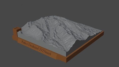 kuh denband Berg Landschaft Vulkan Terrain Umgebung Natur Photogrammetrie Elevation Wissenschaft 3d print model - Mito3D