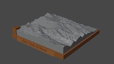 kuh cidade montanha panorama vulcão terreno Ambiente natureza fotogrametria elevação dem Ciência 3d print model - Mito3D