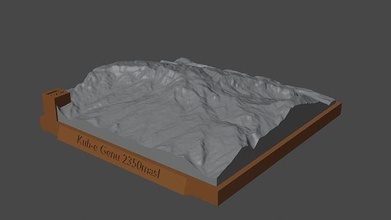 kuh-e genu mountain landscape volcano terrain environment nature photogrammetry elevation dem science 3d print model - Mito3D