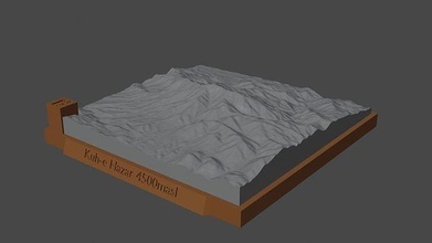 kuh-e hazar mountain landscape volcano terrain environment nature photogrammetry elevation dem science 3d print model - Mito3D