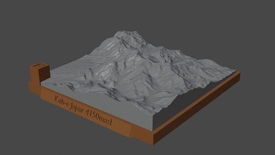 kuh-e jupar mountain landscape volcano terrain environment nature photogrammetry elevation dem science 3d print model - Mito3D