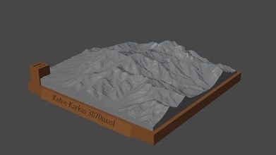 kuh Karkasse Berg Landschaft Vulkan Terrain Umgebung Natur Photogrammetrie Elevation Wissenschaft 3d print model - Mito3D