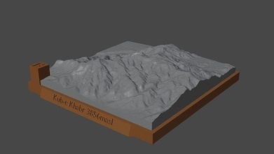 kuh-e khabr mountain landscape volcano terrain environment nature photogrammetry elevation dem science 3d print model - Mito3D