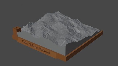 kuh-e mafarun mountain landscape volcano terrain environment nature photogrammetry elevation dem science 3d print model - Mito3D
