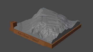 kuh meint Berg Landschaft Vulkan Terrain Umgebung Natur Photogrammetrie Elevation Wissenschaft 3d print model - Mito3D