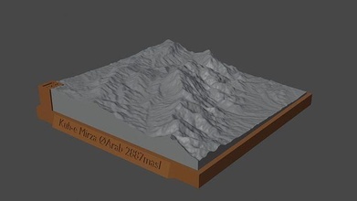kuh mirza etc Berg Landschaft Vulkan Terrain Umgebung Natur Photogrammetrie Elevation Wissenschaft 3d print model - Mito3D