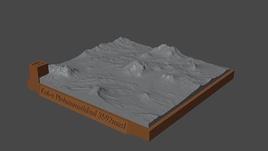 kuh Mohammedabad Berg Landschaft Vulkan Terrain Umgebung Natur Photogrammetrie Elevation Wissenschaft 3d print model - Mito3D