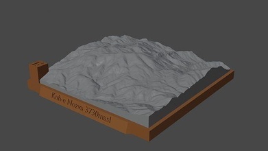 kuh nozva Berg Landschaft Vulkan Terrain Umgebung Natur Photogrammetrie Elevation Wissenschaft 3d print model - Mito3D