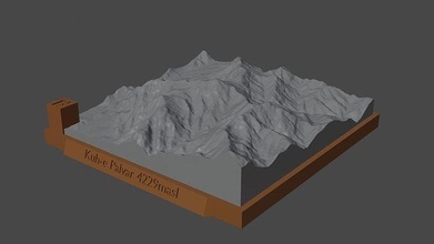 kuh palvar Berg Landschaft Vulkan Terrain Umgebung Natur Photogrammetrie Elevation Wissenschaft 3d print model - Mito3D