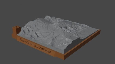 kuh par waschen Berg Landschaft Vulkan Terrain Umgebung Natur Photogrammetrie Elevation Wissenschaft 3d print model - Mito3D