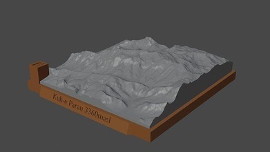 kuh-e parau mountain landscape volcano terrain environment nature photogrammetry elevation dem science 3d print model - Mito3D