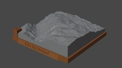 kuh-e rag mountain landscape volcano terrain environment nature photogrammetry elevation dem science 3d print model - Mito3D