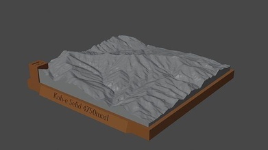 kuh stand Berg Landschaft Vulkan Terrain Umgebung Natur Photogrammetrie Elevation Wissenschaft 3d print model - Mito3D
