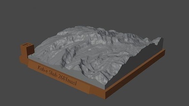 kuh Abend Berg Landschaft Vulkan Terrain Umgebung Natur Photogrammetrie Elevation Wissenschaft 3d print model - Mito3D