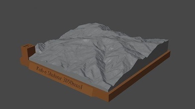 kuh Stadt Berg Landschaft Vulkan Terrain Umgebung Natur Photogrammetrie Elevation Wissenschaft 3d print model - Mito3D