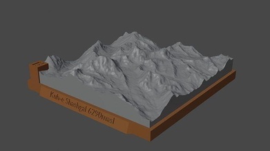 kuh schaschgal Berg Landschaft Vulkan Terrain Umgebung Natur Photogrammetrie Elevation Wissenschaft 3d print model - Mito3D