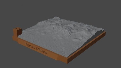 kuju-san mountain landscape volcano terrain environment nature photogrammetry elevation dem science 3d print model - Mito3D