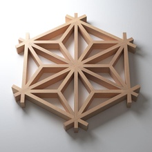 kumiko asanoha 3d yazdır model japonya japonca mimari odun sanat el sanatları edo dekorasyon 3d print model - Mito3D