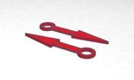 kunai 3d puntas flecha ninja espada anime naruto juegos juguetes 3d print model - Mito3D
