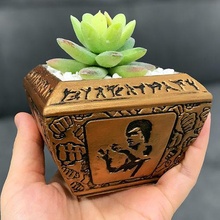 kungfu pot planter - 3d printed mold brucelee mould 3dprint concrete pla vase cement pour diy handmade decor cast succulent reusable flower martial hobby 3d print model - Mito3D