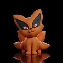 kurama chibi fox naruto shippuden boruto sasuke kakashi funko figure miniatures anime sculpture tails games toys statue kyuubi 3d print model - Mito3D