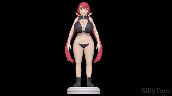 kuromaru manpuku - kandagawa jet girls woman anime female girl thick print art sculptures 3d print model - Mito3D