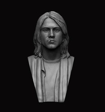 kurt cobain 3d drucken modell kunst skulptur grunge porträt skulpturen 3d print model - Mito3D