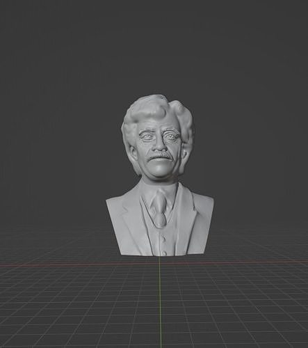 kurt Güzel Amerikan yazar mizahçı nükteli komik Roman Sanat heykeller 3D print model - Mito3D