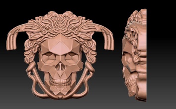 kurukafa jewelry skull head skeleton dead teeth grave hermes god mitoloji 3d printable other 3d print model - Mito3D