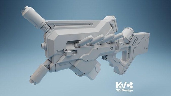 kv district 9 sub máquina arma fogo 3dprinting distrito 3dprint movieprop sci fi scifi passatempo faça 3d print model - Mito3D