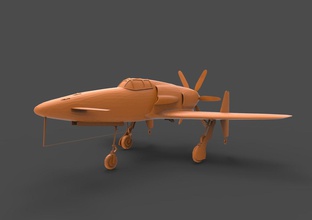 kyushu j7w shinden japón imperial el japonés de la marina kamikaze luchador cantar aeronave militar avión 2 ª guerra mundial mundo ii interceptor prototyp segunda hobby diy afición bricolaje automoción 3d print model - Mito3D