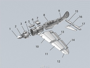 la5 fn hobby-diy rc plano 3dprint luchador la aeronave hobby diy afición de bricolaje otros 3d print model - Mito3D