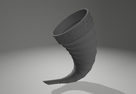 la black luna hunting horn astolfo fate apocrypha huntinghorn lablackluna noble phantasm art accessory props 3d print model - Mito3D