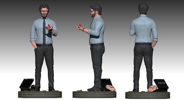 la casa papel öğretmen Lacasadepapel adam adalet stüdyo Eğitim Öğrenci dizi okul akademi Sanat heykeller 3d print model - Mito3D