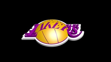 la lakers badge symbol design sport basketball nba usa games toys game accessories 3d print model - Mito3D