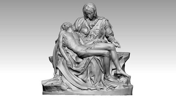 pietà santo maria gesù cristo 3d stampa modello cattolico morte jesu bibbia religiou oggetto tomba cattedrale arte sculture 3d print model - Mito3D