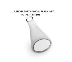 laboratory conical flask pack chemistry lab test doctor medical medicine science research biology micro health scientific molecule organism infection hospital classroom clinic surgical 3d print model - Mito3D