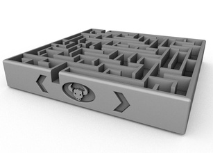 labyrinth spiel matze ball abspielen kind neigung fertigkeit sport hobby tafel fantasie verstand schloss sci fi griechisch architektur mathematisch spiele spielzeuge 3d print model - Mito3D
