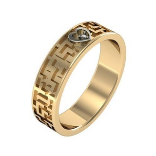 labyrinth love wedding ring female jewelry printable diamond rings cad brillant exclusive 3dm stl obj fashion gold rhiho cnc marriage valentine 3d print model - Mito3D