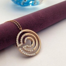 labyrinthe collier bijoux joyau or de l'anneau d'argent imprimable l'engagement gem brillant la livre sterling anneau mode bague en diamant mariage le ruby des colliers 3d print model - Mito3D