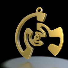 labyrinth series 3 jewelry pendant small necklace maze pendants 3d print model - Mito3D