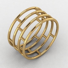 lace ring printable gold jewel jewelry rings 3d print model - Mito3D