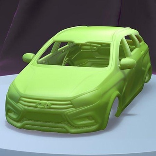 lada vesta Cruz 2015 imprimível carro corpo fenda escalextrico Tamiya rc miniz controle rastejante ninco Kyosho scx axial jogos brinquedos acessórios 3d print model - Mito3D