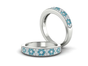 Damen Diamanten Hochzeit Ring 3dmodel Schmuck Diamant druckbar Luxus Bands USA Kanada Europa vereinigt brillant Griechenland cad 3d print model - Mito3D