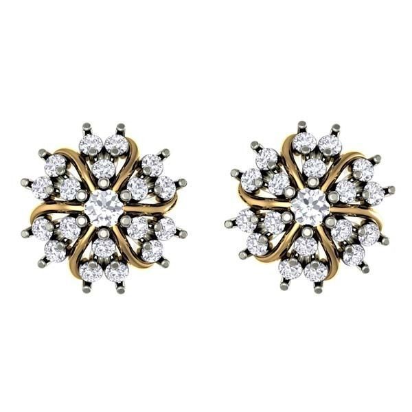 Damen-Ohrringe-tops Schmuck diamond gold Silber bedruckbar ist Ohrringe genial Ohrring engagement Hochzeit tops Damen-Oberteile 3D print model - Mito3D