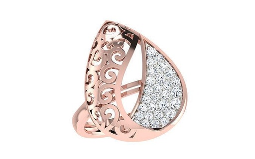 señoras anillo compromiso oro joyeria ladis ladisring mujer joyería joya anillos 3d print model - Mito3D