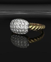ladies ring jewelry luxury gem gold silver fashion diamond wedding platinum finger accessory shining rings 3d print model - Mito3D
