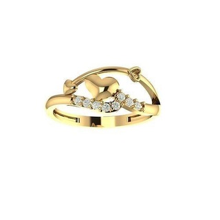 ladies ring gold 18k 22k jewelry fashion lady woman girl silver rings 3d print model - Mito3D