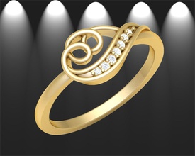 senhoras anel bsj r 8830 jóias casamento noivado diamante 3dprint imprimível stl fêmea joalheria 3dring argolas ouro prata moda melhor preço livre 3d print model - Mito3D