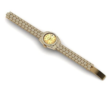 senhoras rolex datejust ostra 26mm diamante jóias joias diamantes pulseira bangels relógio pulseiras anel brincos noivado joalheria 3d print model - Mito3D